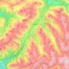 Davos topographic map, elevation, relief