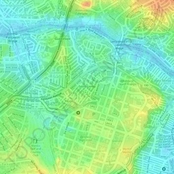 South Cembo Makati Map South Cembo Topographic Map, Elevation, Relief