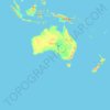 Australia topographic map, elevation, relief