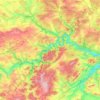 CHKO Křivoklátsko topographic map, elevation, relief
