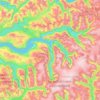 Sogn og Fjordane topographic map, elevation, relief