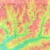 Blackwater River topographic map, elevation, relief