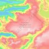 Svartisen topographic map, elevation, relief