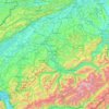 Bern topographic map, elevation, relief