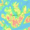 Ringvassøya topographic map, elevation, relief