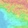 Samegrelo-Upper Svaneti topographic map, elevation, relief