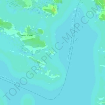 Marshal Island topographic map, elevation, relief