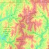 Siskiyou Mountains topographic map, elevation, relief